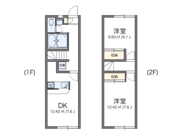 レオパレスはーとぼっくすの物件間取画像